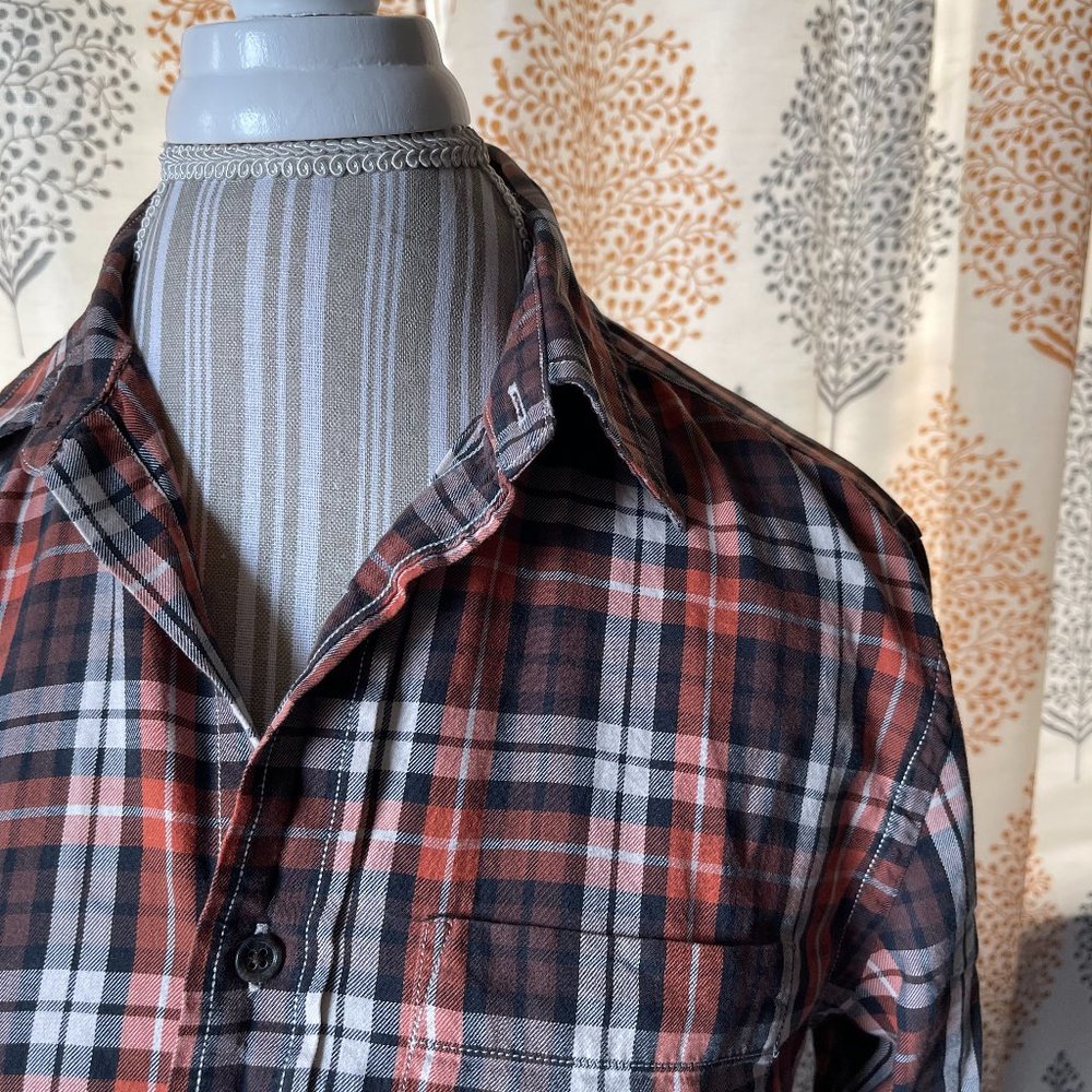 Vintage Gap Fitted Plaid Shirt S